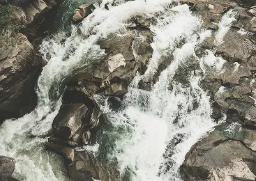 River flowing over rocks